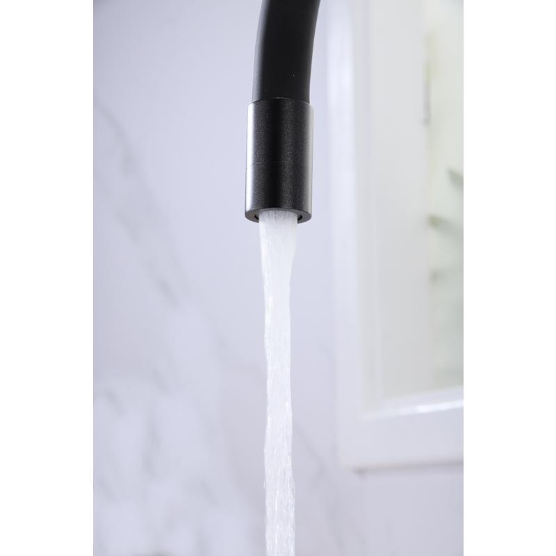 Смеситель для кухни Paulmark Salix Sa213419-418 Черный металлик