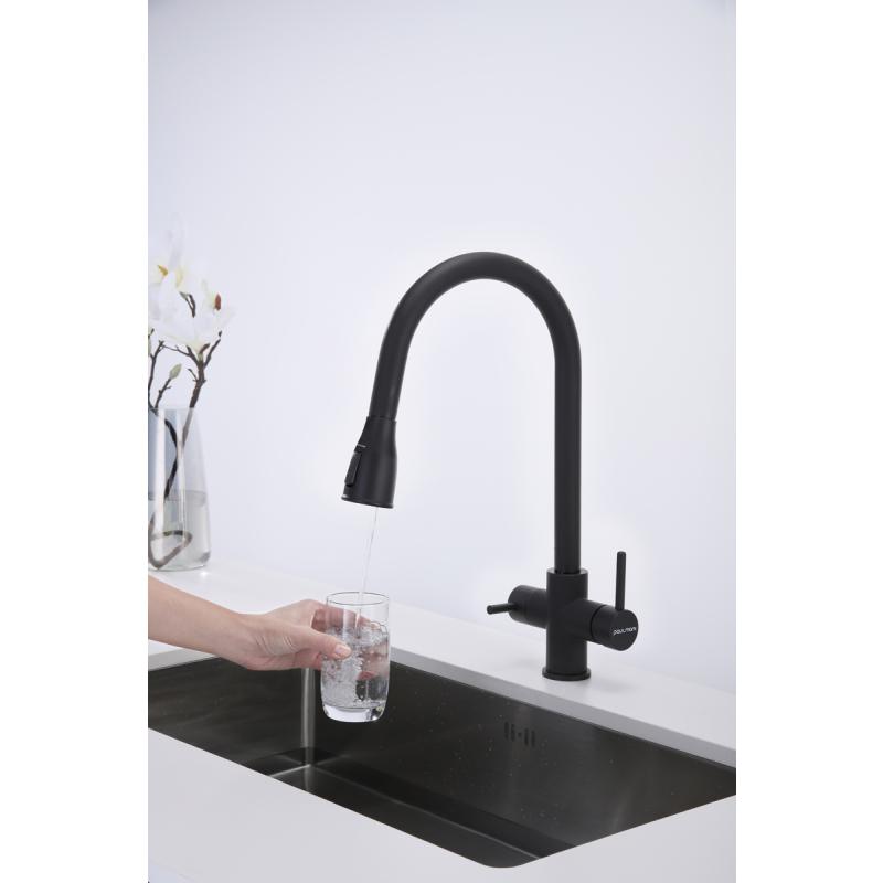 Смеситель для кухни Paulmark Lange La214212-401 Антрацит