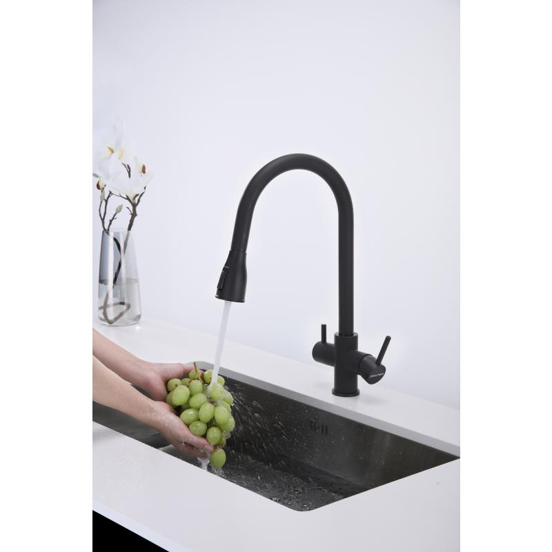 Смеситель для кухни Paulmark Lange La214212-401 Антрацит