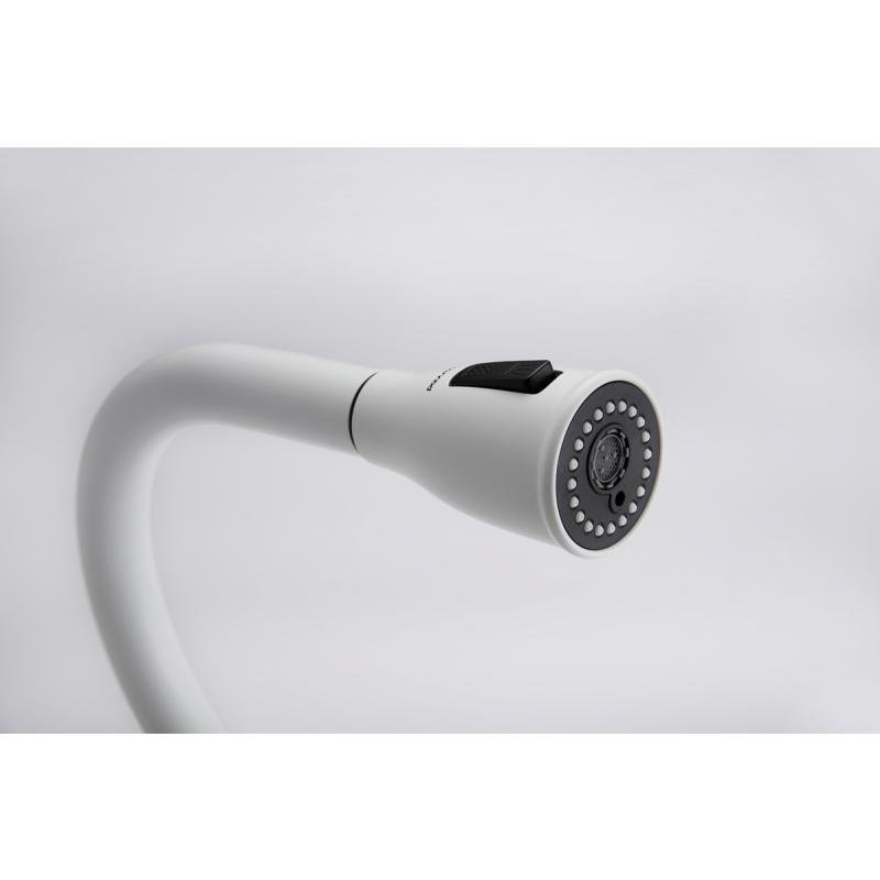 Смеситель для кухни Paulmark Lange La214212-431 Белый матовый