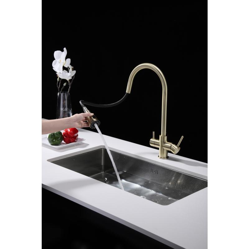 Смеситель для кухни Paulmark Lange La214212-BR Бронза