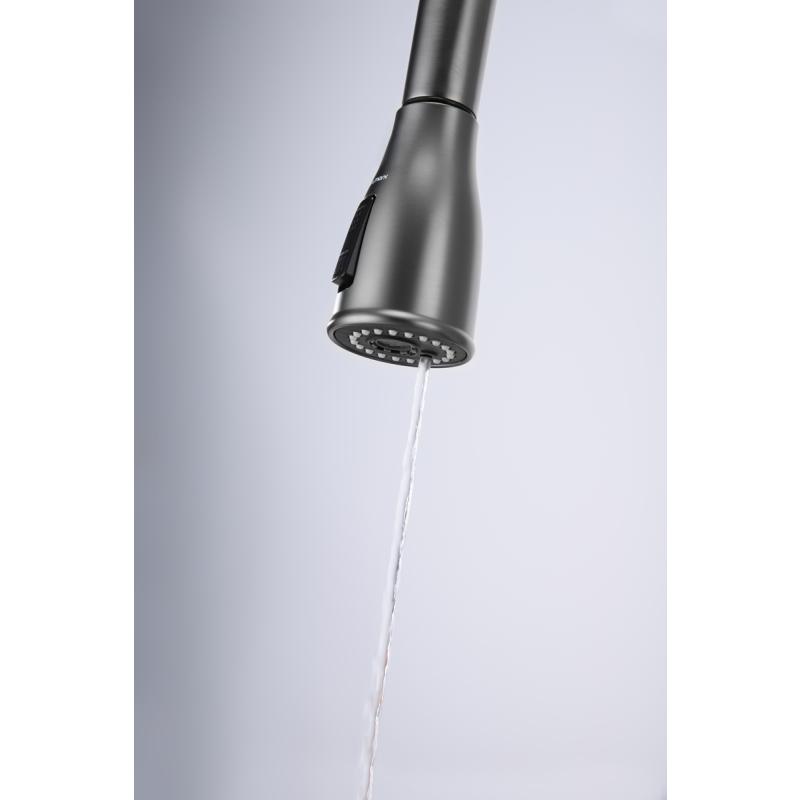 Смеситель для кухни Paulmark Lange La214212-GM Вороненая сталь