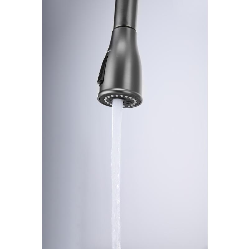 Смеситель для кухни Paulmark Lange La214212-GM Вороненая сталь