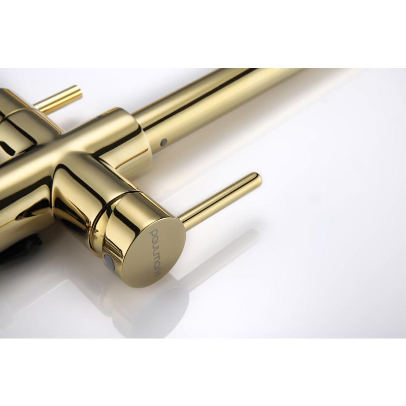 Смеситель для кухни Paulmark Lange La214212-G Золото