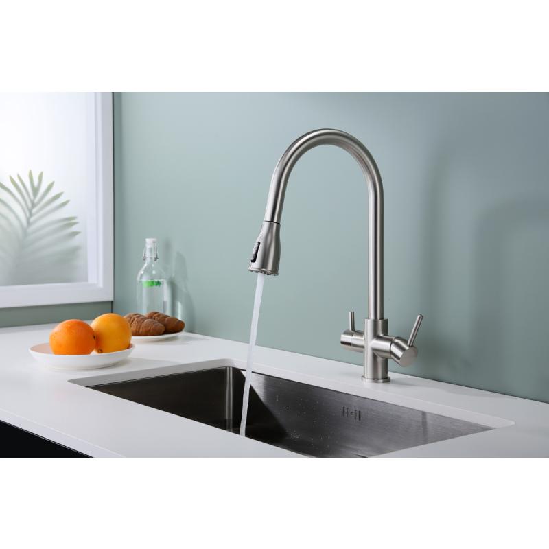 Смеситель для кухни Paulmark Lange La214212-NI Никель