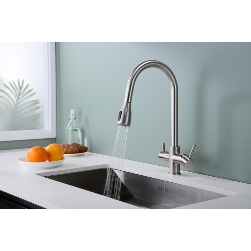 Смеситель для кухни Paulmark Lange La214212-NI Никель