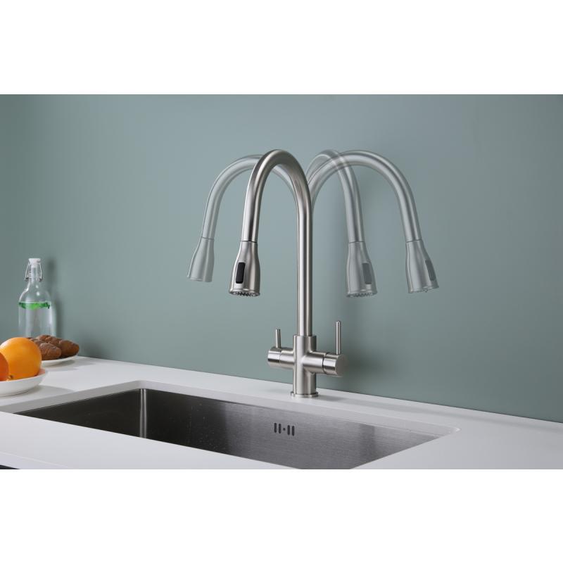 Смеситель для кухни Paulmark Lange La214212-NI Никель