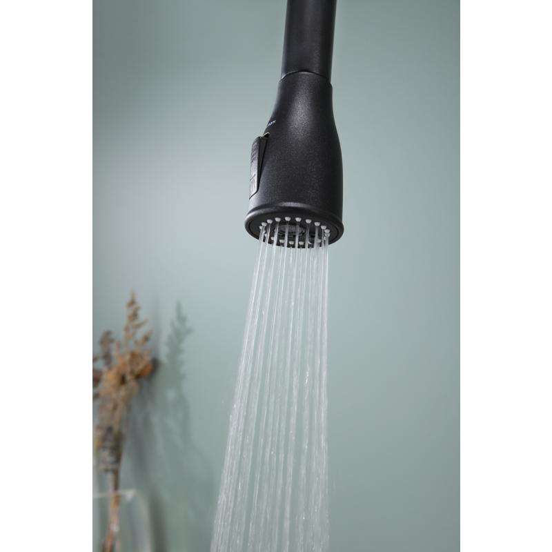 Смеситель для кухни Paulmark Lange La214212-418 Черный металлик