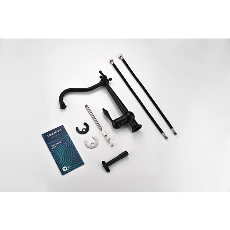 Смеситель для кухни Paulmark Retro Re213226-401 Антрацит