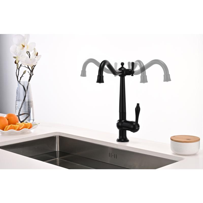 Смеситель для кухни Paulmark Retro Re213226-401 Антрацит