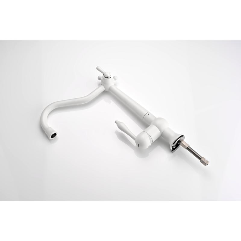 Смеситель для кухни Paulmark Retro Re213226-431 Белый матовый