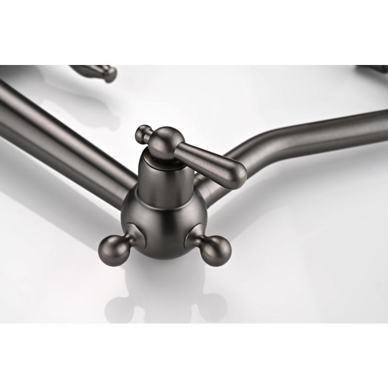 Смеситель для кухни Paulmark Retro Re213226-GM Вороненая сталь