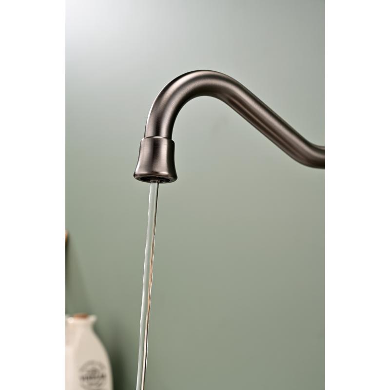 Смеситель для кухни Paulmark Retro Re213226-GM Вороненая сталь