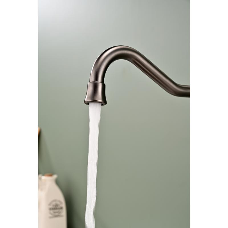 Смеситель для кухни Paulmark Retro Re213226-GM Вороненая сталь