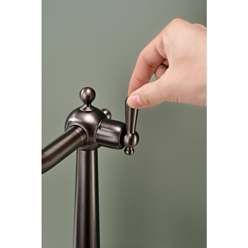 Смеситель для кухни Paulmark Retro Re213226-GM Вороненая сталь