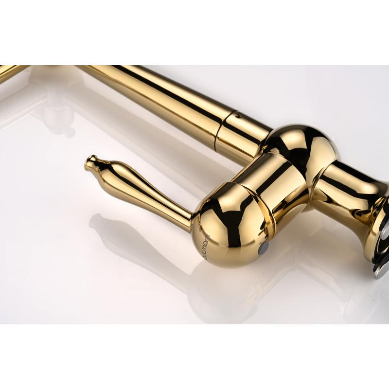 Смеситель для кухни Paulmark Retro Re213226-G Золото