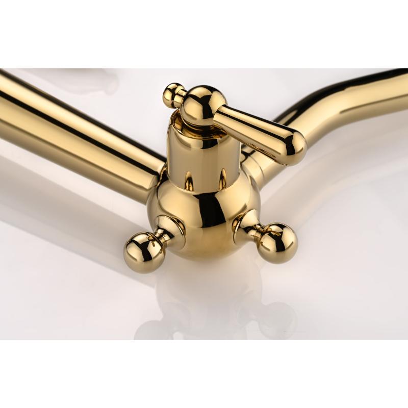 Смеситель для кухни Paulmark Retro Re213226-G Золото