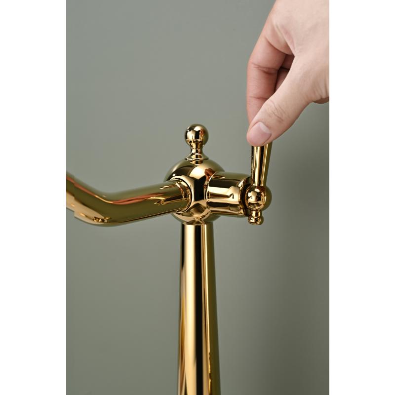 Смеситель для кухни Paulmark Retro Re213226-G Золото