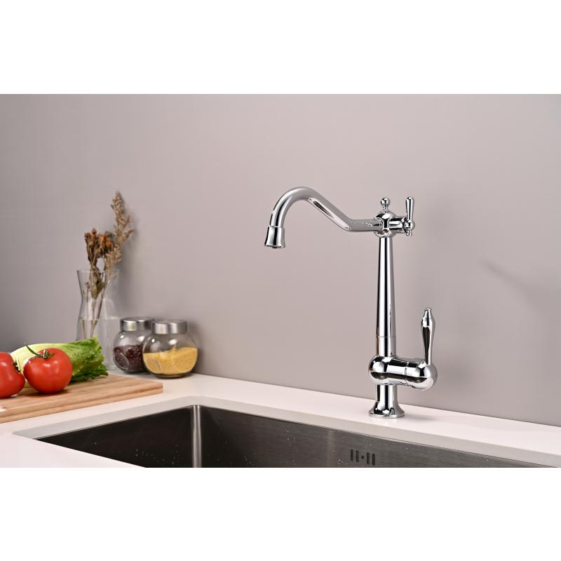 Смеситель для кухни Paulmark Retro Re213226-CR Хром