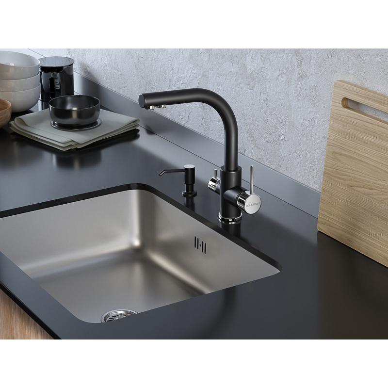 Дозатор для моющего средства Paulmark Rein D002-401 Антрацит