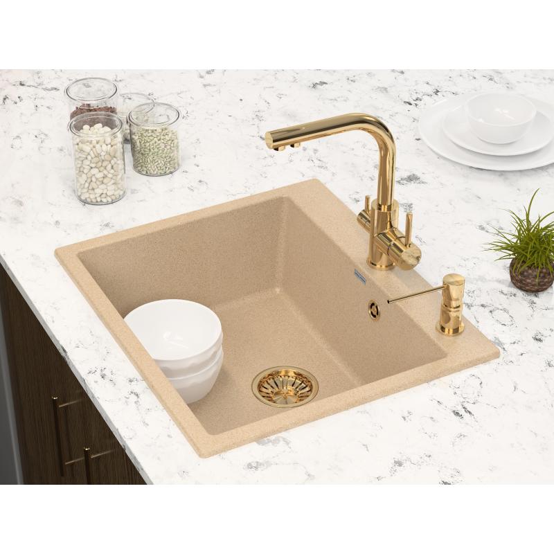 Дозатор для моющего средства Paulmark Rein D002-G Золото