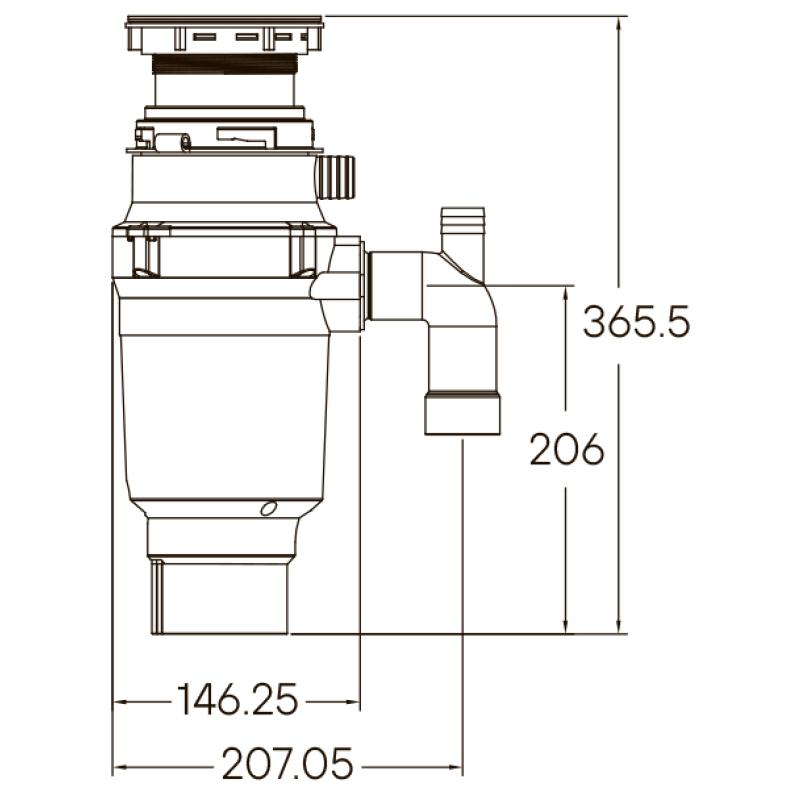 Измельчитель пищевых отходов Paulmark I-400 390 Вт