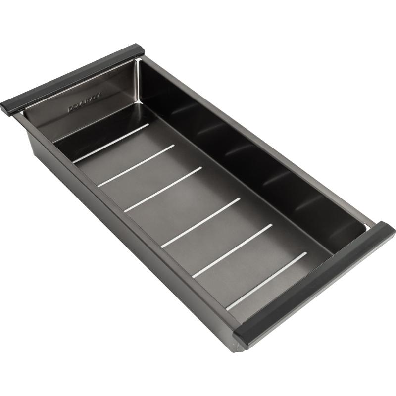 Коландер Paulmark Advance A430-GM для кухонной мойки, вороненая сталь