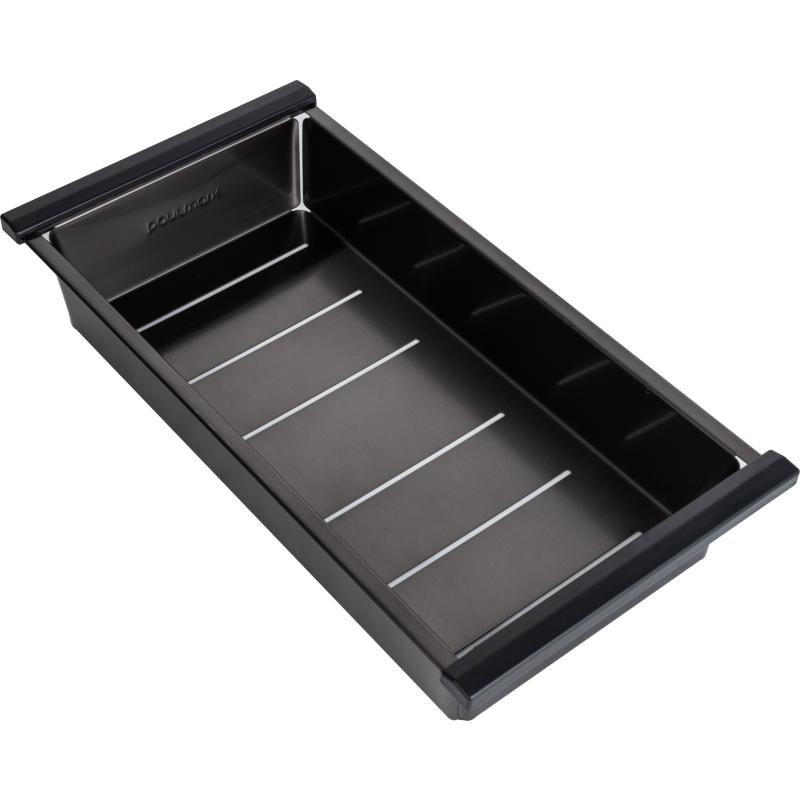 Коландер Paulmark Advance A405-GM для кухонной мойки, вороненая сталь