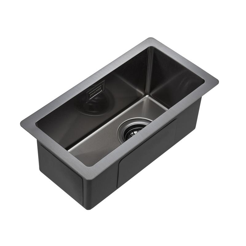 Кухонная мойка Paulmark Klein 23 PM202344-GM Вороненая сталь