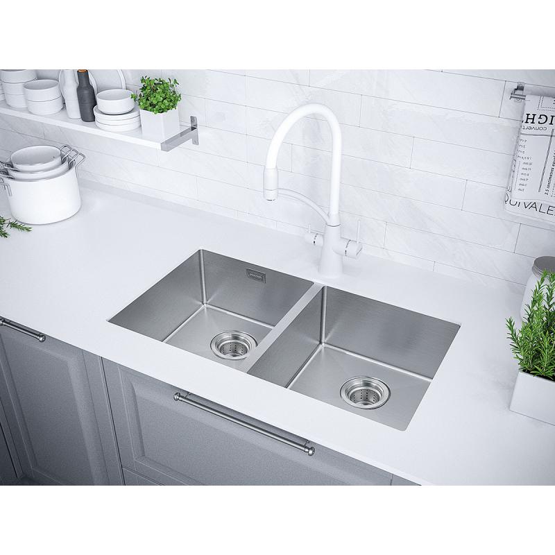 Кухонная мойка Paulmark Dopplet 78 PM507844-BS Брашированная сталь