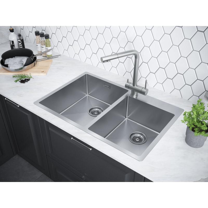 Кухонная мойка Paulmark Berman 78 PM517851-BS Брашированная сталь