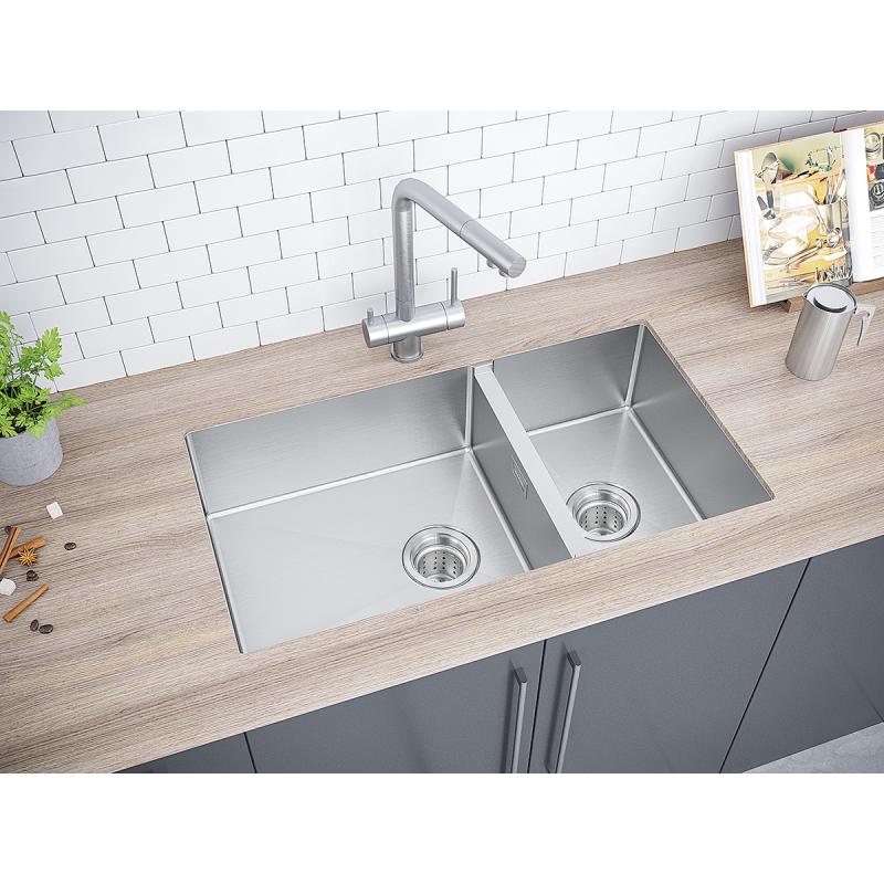 Кухонная мойка Paulmark Osser 78 PM527844-BS Брашированная сталь