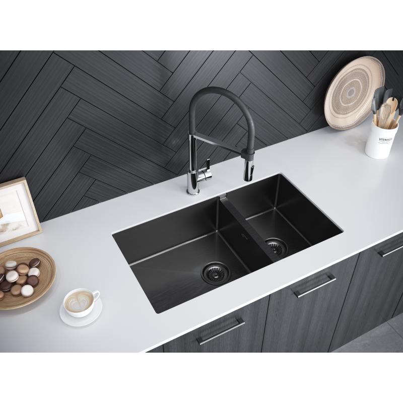 Кухонная мойка Paulmark Osser 78 PM527844-GM Вороненая сталь