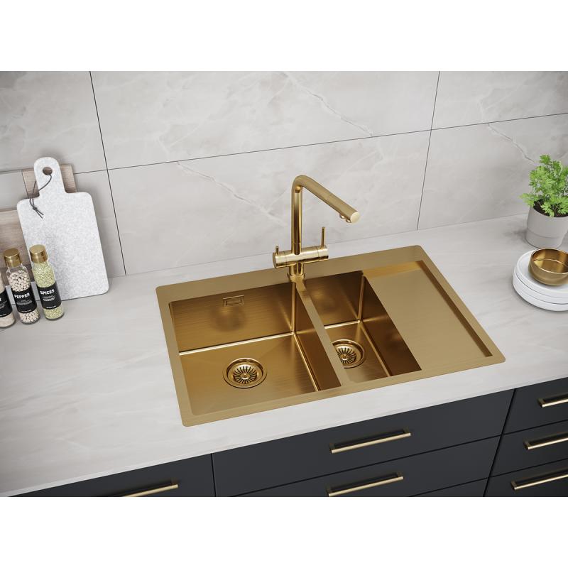 Кухонная мойка Paulmark Union 78 PM537851-BGL Брашированное золото