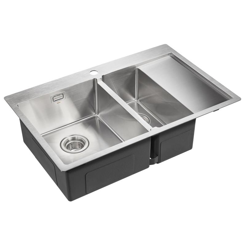 Кухонная мойка Paulmark Union 78 PM537851-BSL Брашированная сталь