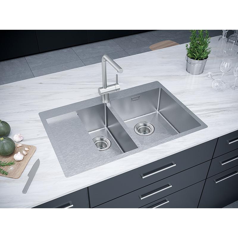 Кухонная мойка Paulmark Union 78 PM537851-BSR Брашированная сталь
