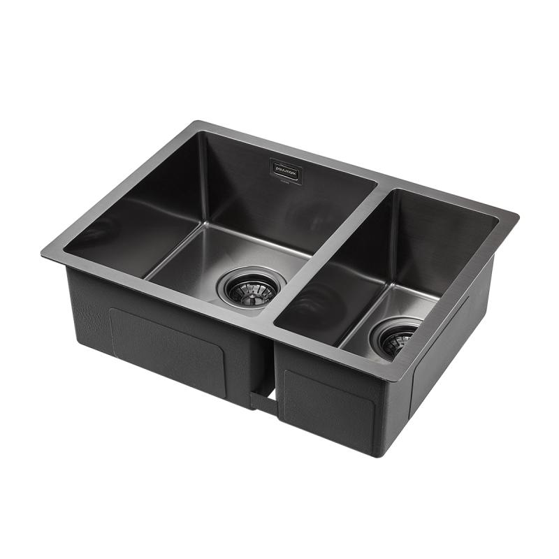 Кухонная мойка Paulmark Annex 59 PM545944-GML Вороненая сталь