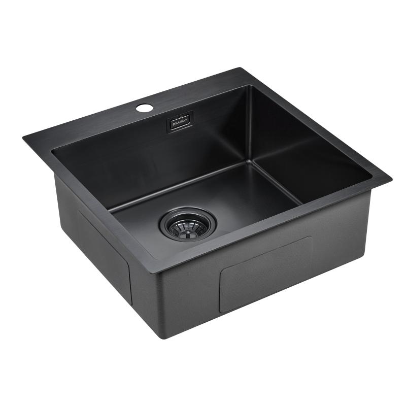 Кухонная мойка Paulmark Velten 51 PM905151-GM Вороненая сталь