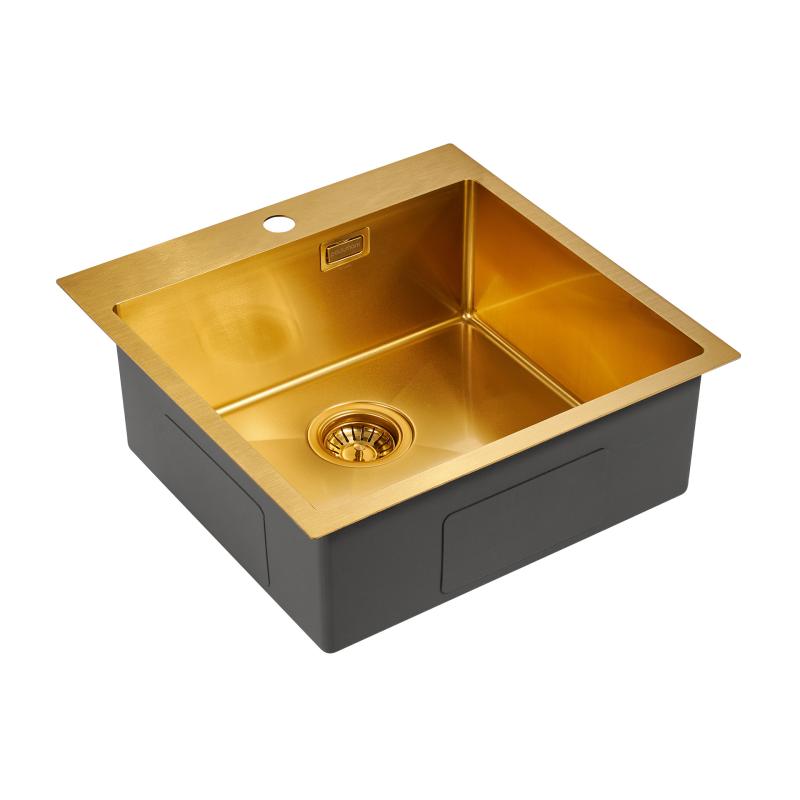 Кухонная мойка Paulmark Velten 51 PM905151-BG Брашированное золото