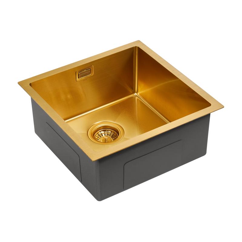 Кухонная мойка Paulmark Aller 44 PM904444-BG Брашированное золото