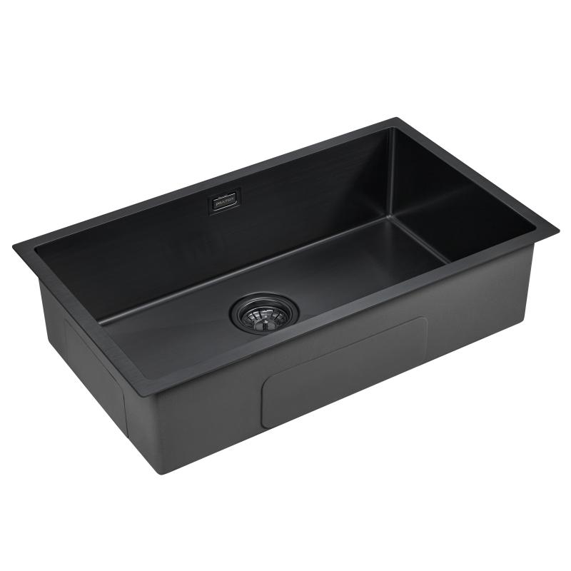 Кухонная мойка Paulmark Koher 74 PM807444-GM Вороненая сталь