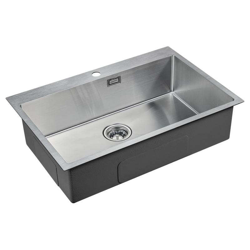 Кухонная мойка Paulmark Saar 75 PM807551-BS Брашированная сталь