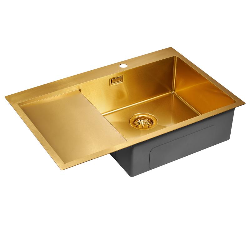 Кухонная мойка Paulmark Elde 78 R PM807851-BGR Брашированное золото