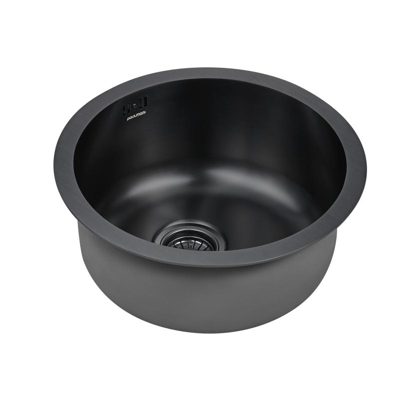 Кухонная мойка Paulmark Werra 46 PM404646-GM Вороненая сталь