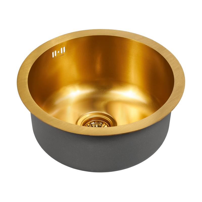 Кухонная мойка Paulmark Werra 46 PM404646-BG Брашированное золото