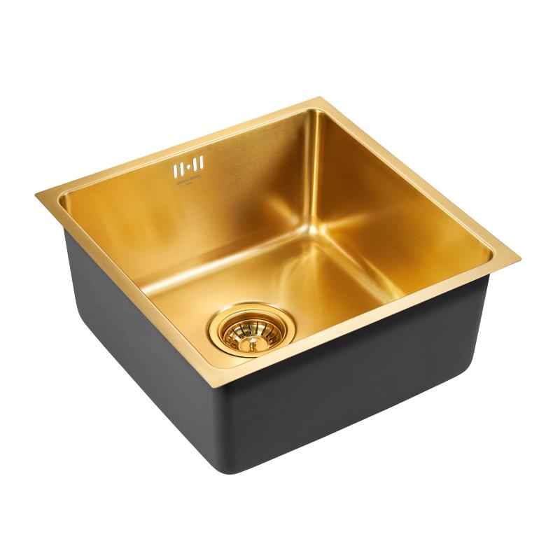 Кухонная мойка Paulmark Lassan 44 PM304444-BG Брашированное золото