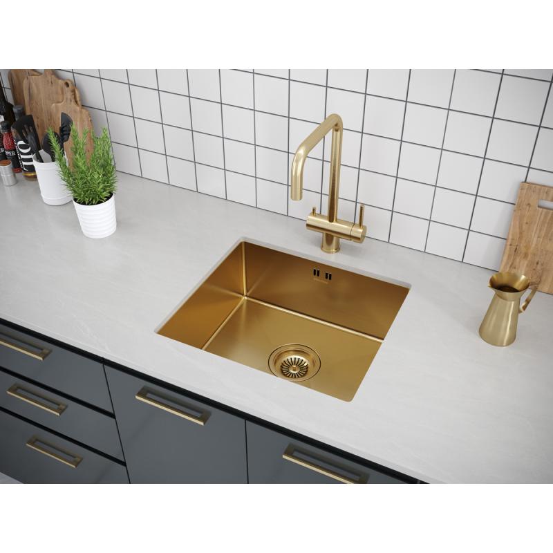 Кухонная мойка Paulmark Lassan 44 PM304444-BG Брашированное золото