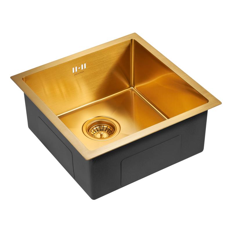 Кухонная мойка Paulmark Gerberg 44 PM214444-BG Брашированное золото
