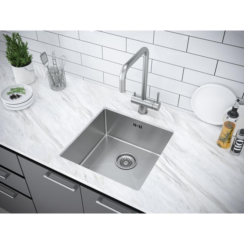 Кухонная мойка Paulmark Gerberg 44 PM214444-BS Брашированная сталь