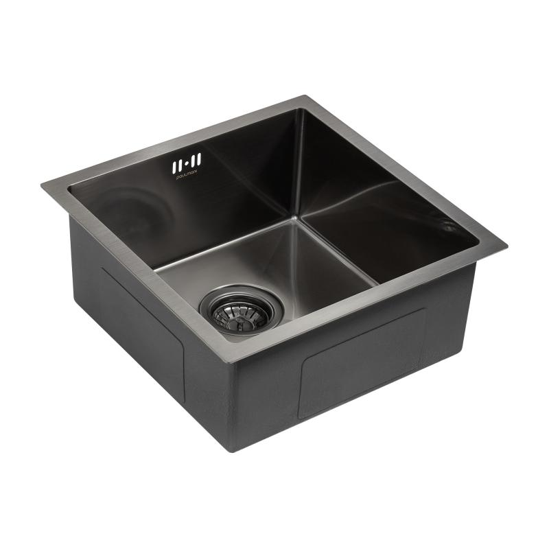 Кухонная мойка Paulmark Gerberg 44 PM214444-GM Вороненая сталь